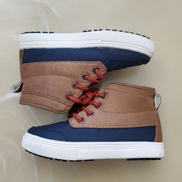 OshKosh B’gosh Duck Navy Blue/Brown Sneaker Boots Size 10 - Picture 4 of 12